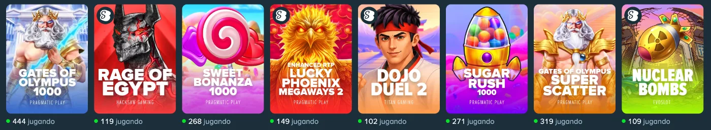 Juegos de tragamonedas y slots online en Stake Casino